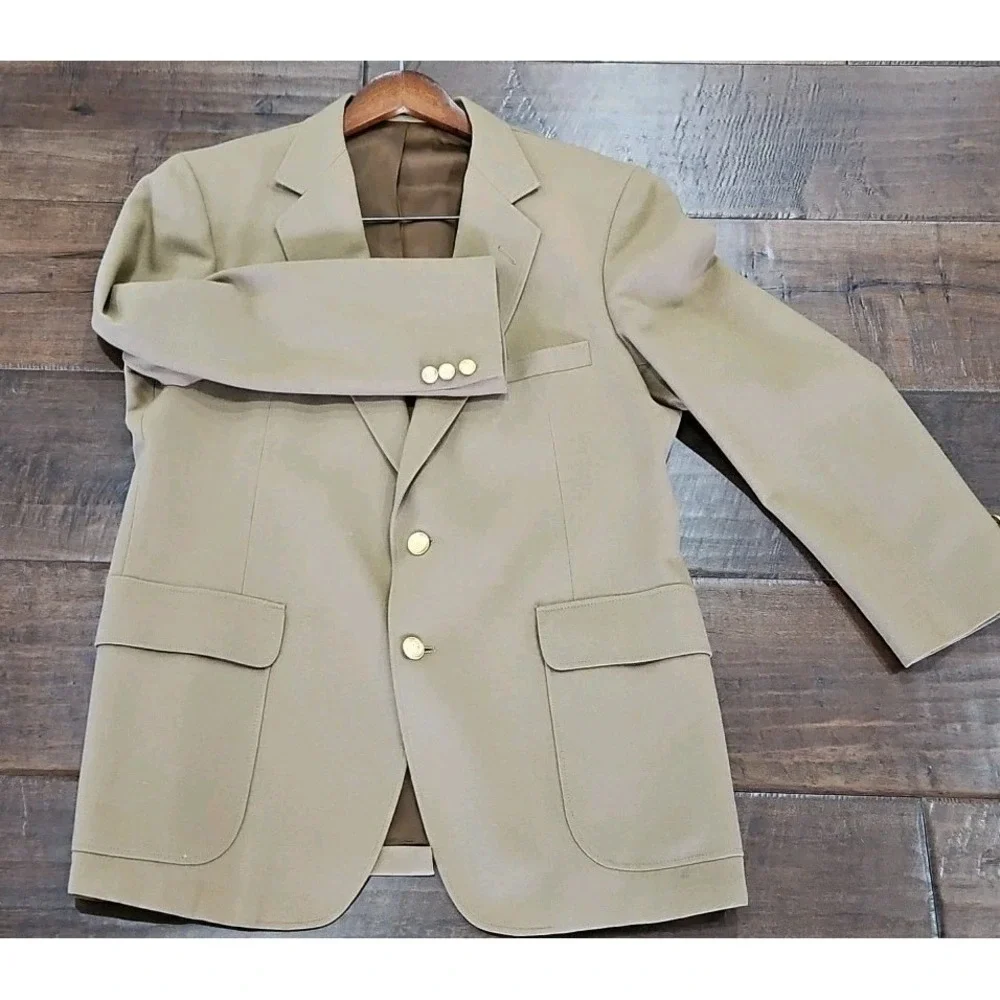 Vintage Lacrosse Wool Blend Sports Jacket Blazer Military-inspired Buttons 38R